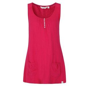 Lazy Jacks Womens/Ladies Cotton Slub Tunic / Cerise